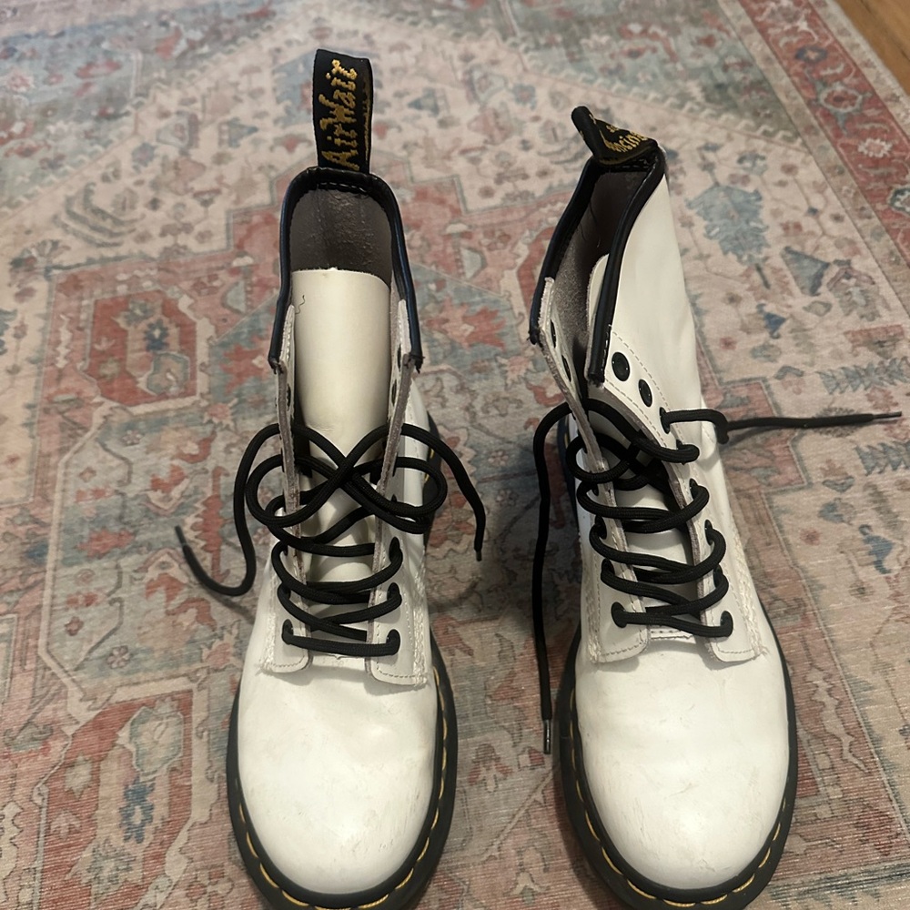 6 White Doc Marten Boots